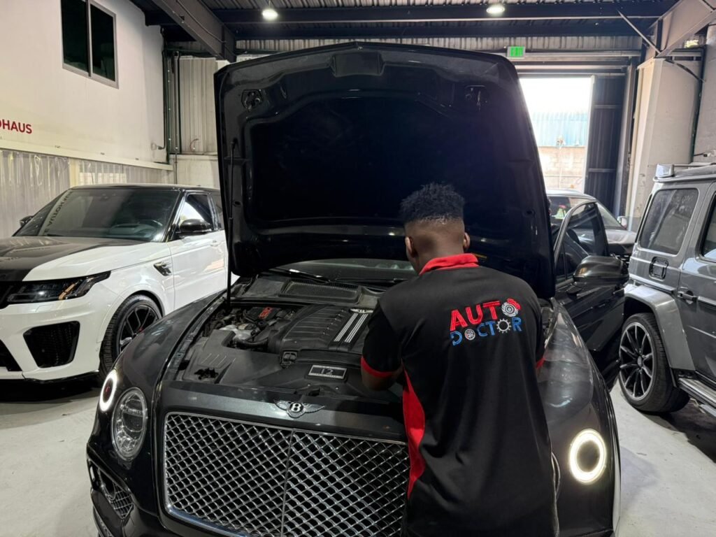 Professional Bentley AC repair and cooling system service at Auto Doctor Bentley garage in Dubai