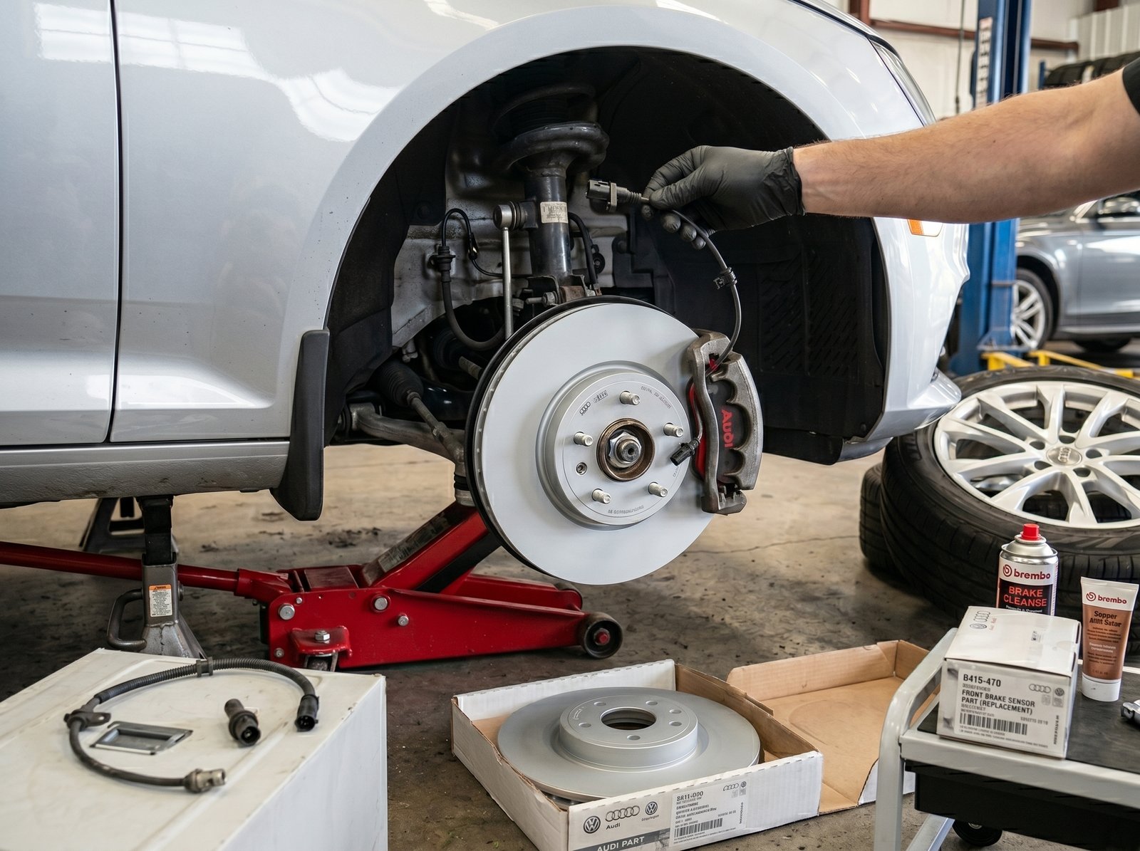 Audi Front Brake Sensor Replacement
