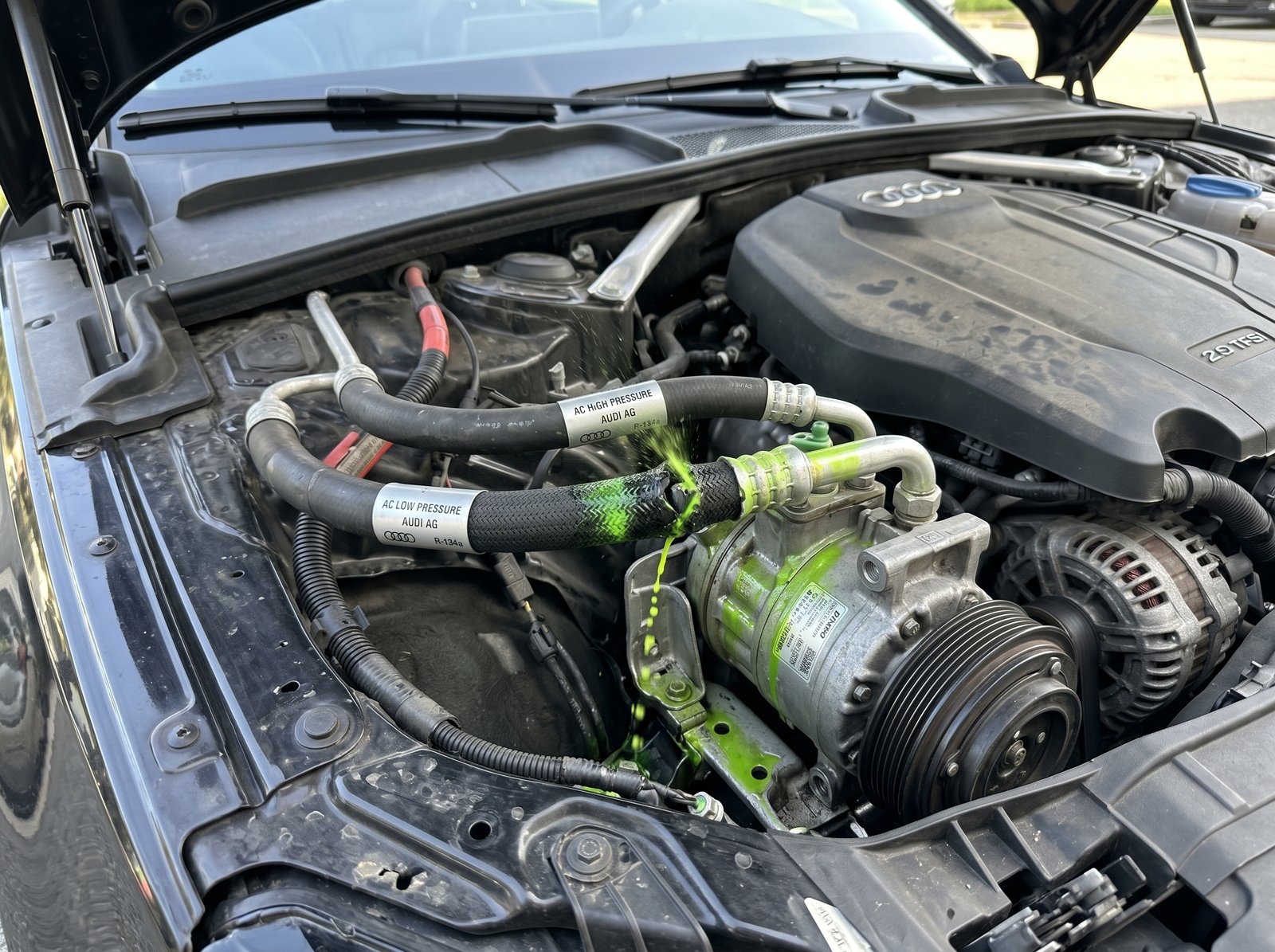 Audi AC High/Low Pressure Hose Leak