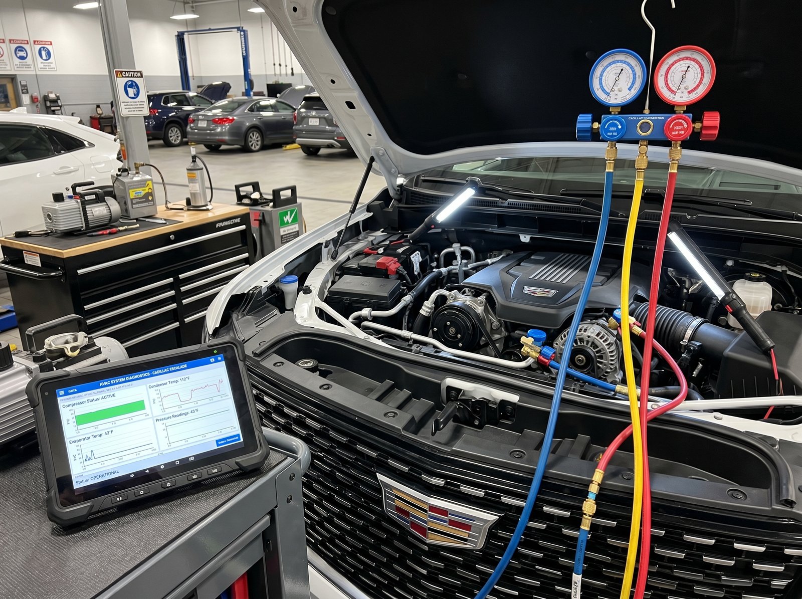 Cadillac AC Visual Inspection & Diagnostics